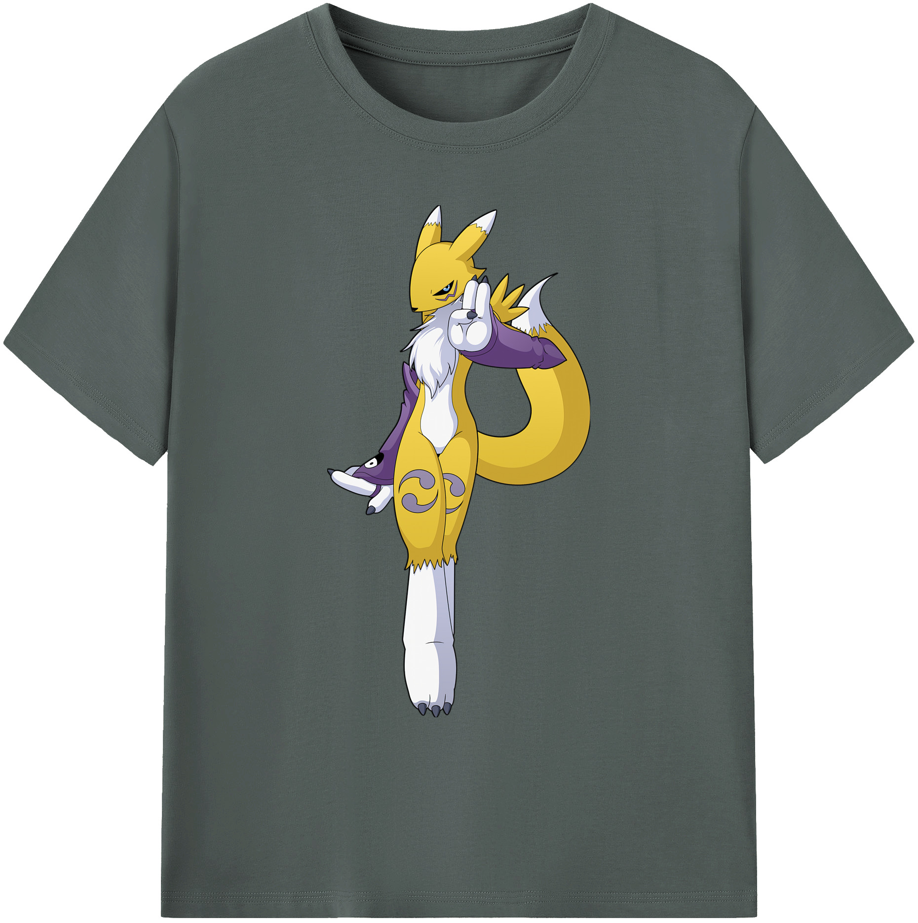 （画像用） Digimon デジタルモンスター/デジモン 綿100％ メンズ半袖Tシャツ｜肌触りやわらか＆通気性